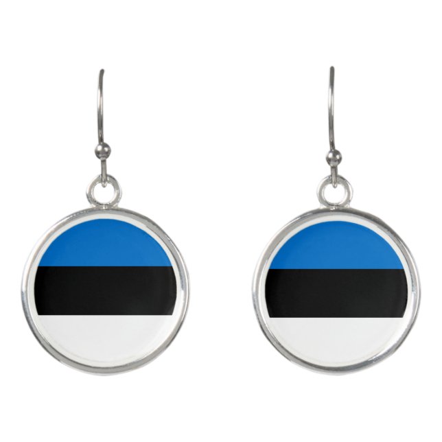 Estonia Flag Earrings (Front)