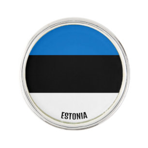 Estonia Flag Elegant Patriotic Lapel Pin