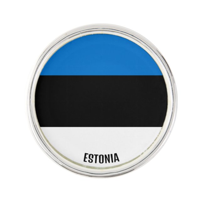 Estonia Flag Elegant Patriotic Lapel Pin (Front)