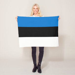 Estonia Flag Fleece Blanket