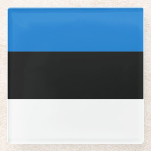 Estonia Flag Glass Coaster