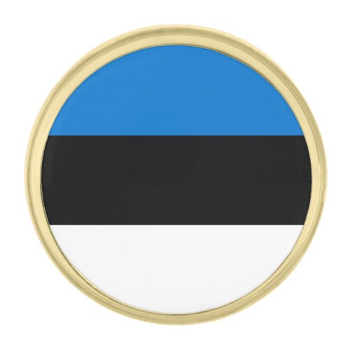 Estonia Flag Gold Finish Lapel Pin