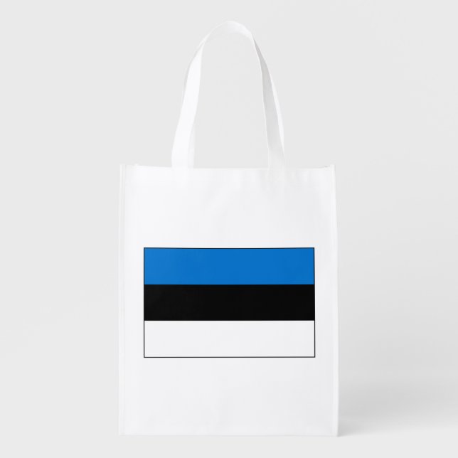 Estonia Flag Grocery Bag (Front)