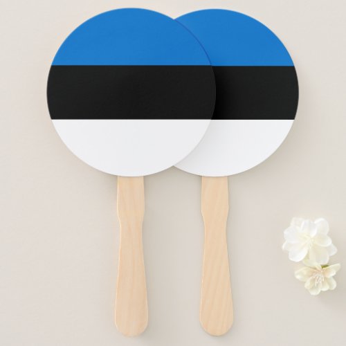 Estonia flag hand fan