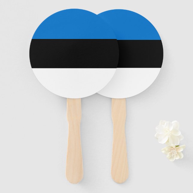 Estonia flag hand fan (Front and Back)