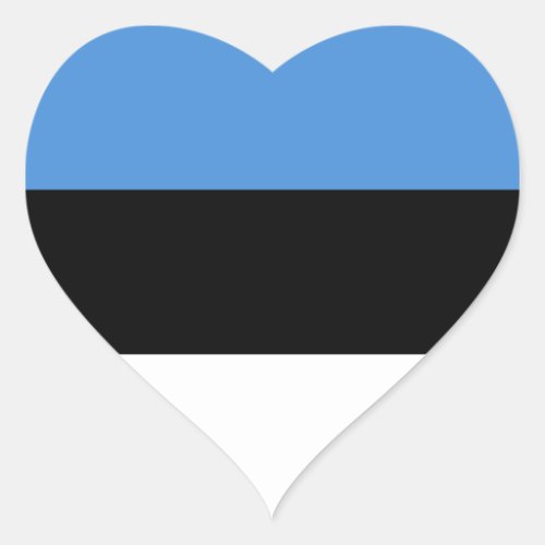 Estonia Flag Heart Sticker