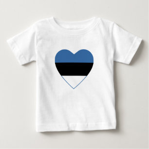 Estonia Flag Heart T-Shirt