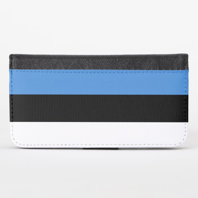 Estonia Flag iPhone Wallet Case (Front (Horizontal))