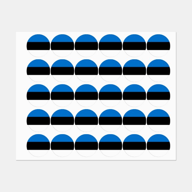 Estonia flag labels (Sheet)
