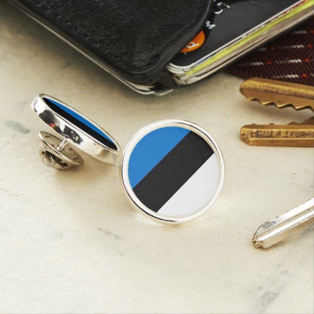 Estonia flag lapel pin (In Situ)
