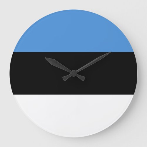 Estonia Flag Large Clock