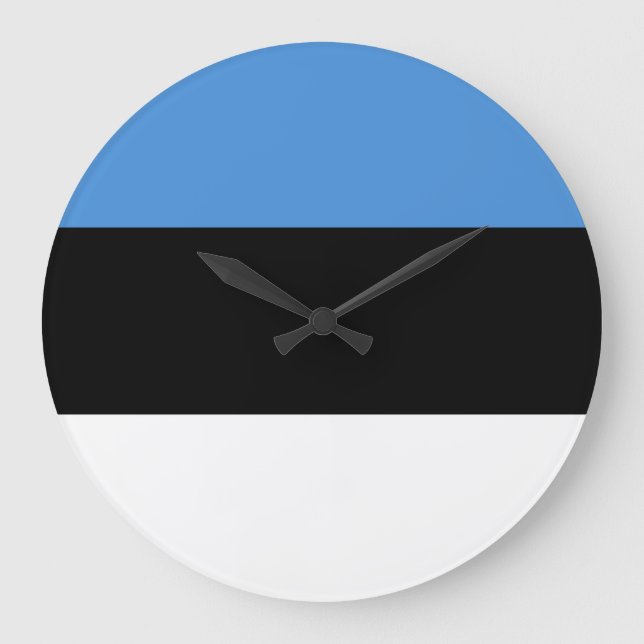 Estonia Flag Large Clock (Front)