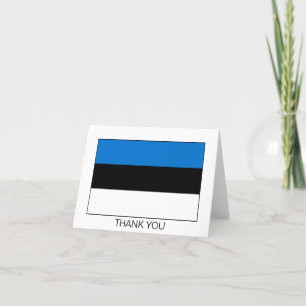 Estonia Flag Letterpress Thank You Card