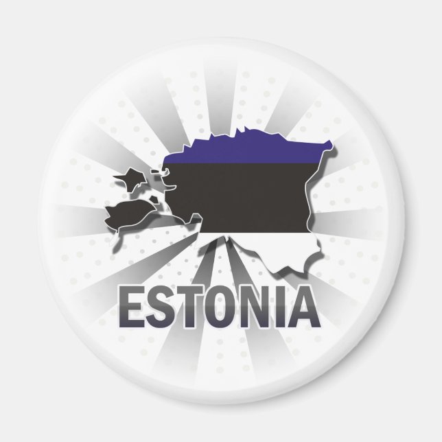 Estonia Flag Map 2.0 Magnet (Front)