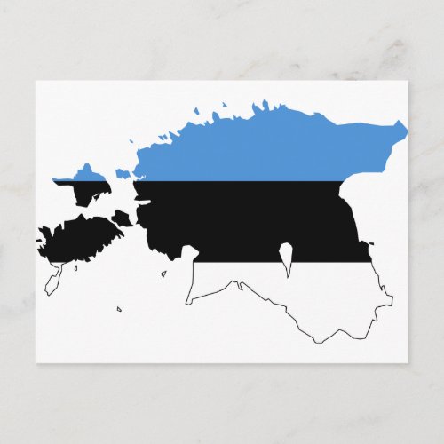 Estonia Flag map EE Postcard