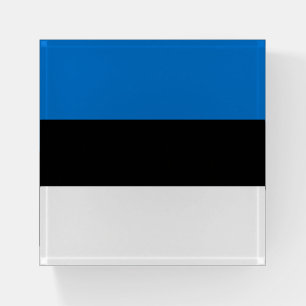 Estonia flag paperweight