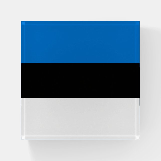 Estonia flag paperweight (Front)