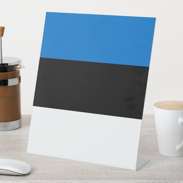 Estonia flag pedestal sign (In SItu)