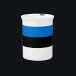 Estonia Flag Pitcher<br><div class="desc">Add a stylish expression of national pride to your table with this striking pitcher featuring the flag of Estonia! Perfect for both everyday use and special gatherings, this Estonia-themed pitcher showcases the beautiful blue, black, and white tricolor flag in a bold and elegant design. Whether you’re serving water, juice, or...</div>