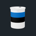 Estonia Flag Pitcher<br><div class="desc">Add a stylish expression of national pride to your table with this striking pitcher featuring the flag of Estonia! Perfect for both everyday use and special gatherings, this Estonia-themed pitcher showcases the beautiful blue, black, and white tricolor flag in a bold and elegant design. Whether you’re serving water, juice, or...</div>