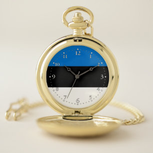 Estonia Flag Pocket Watch