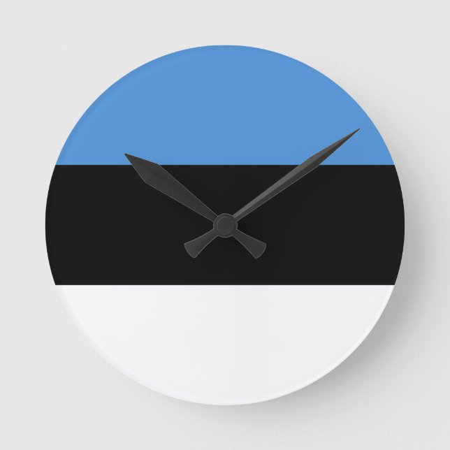 Estonia Flag Round Clock (Front)