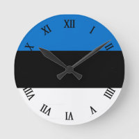 Estonia flag round clock