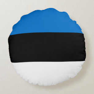 Estonia flag round pillow