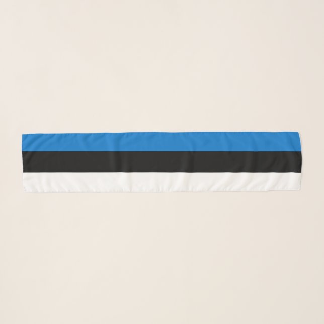 Estonia Flag Scarf (Front (Horizontal))