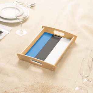 Estonia flag serving tray