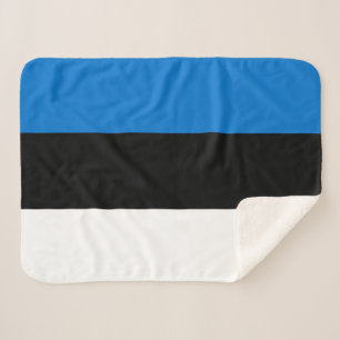 Estonia Flag Sherpa Blanket