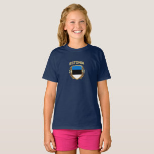 Estonia Flag Shield T-Shirt