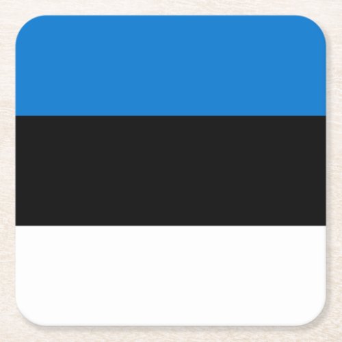 Estonia Flag Square Paper Coaster