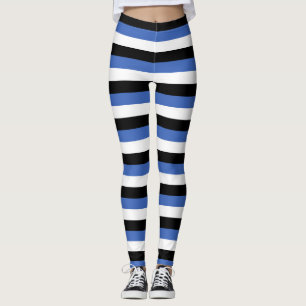 estonia flag stripes country symbol pattern lines leggings