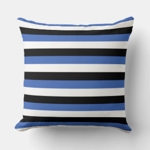 estonia flag stripes country symbol pattern lines throw pillow