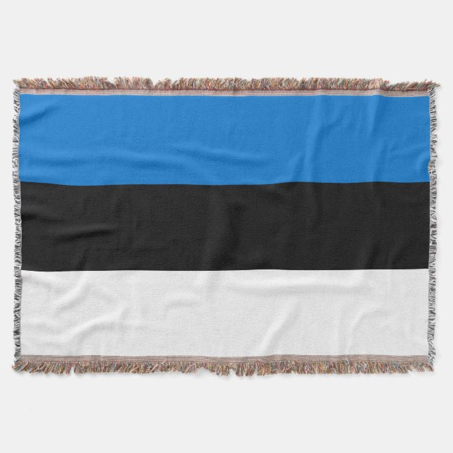 Estonia flag throw blanket (Front)