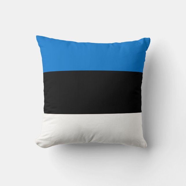 Estonia Flag Throw Pillow (Front)