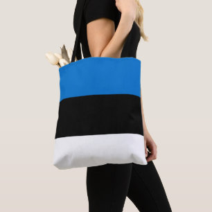 Estonia flag tote bag