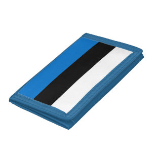 Estonia flag trifold wallet