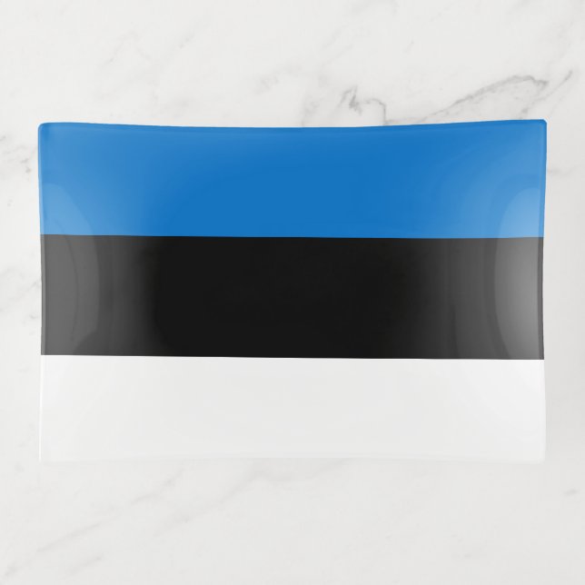 Estonia flag trinket tray (Front)