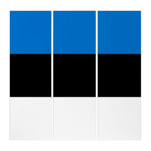Estonia flag triptych