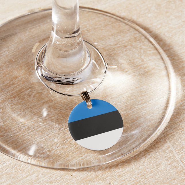Estonia flag wine charm (In Situ)