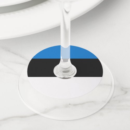 Estonia flag wine glass tag