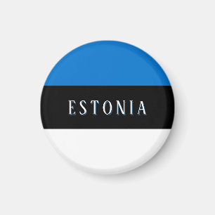 Estonia Flag (with text) Magnet