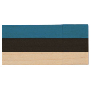 Estonia Flag Wood Flash Drive