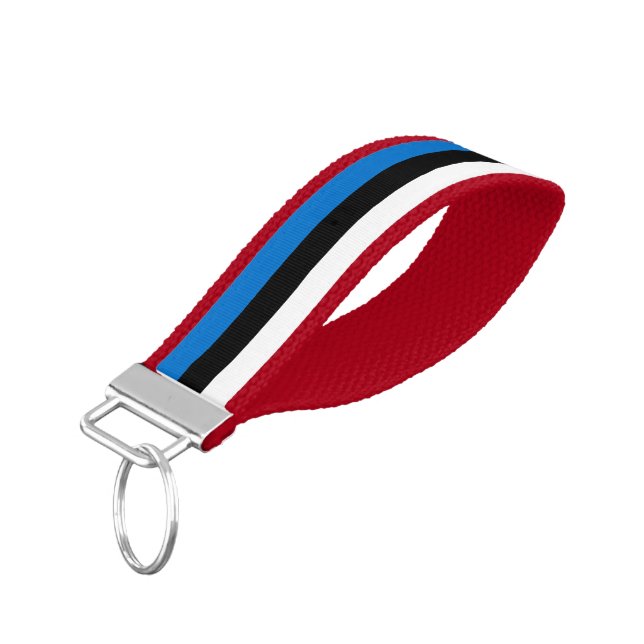 Estonia flag wrist keychain (Angled Down)