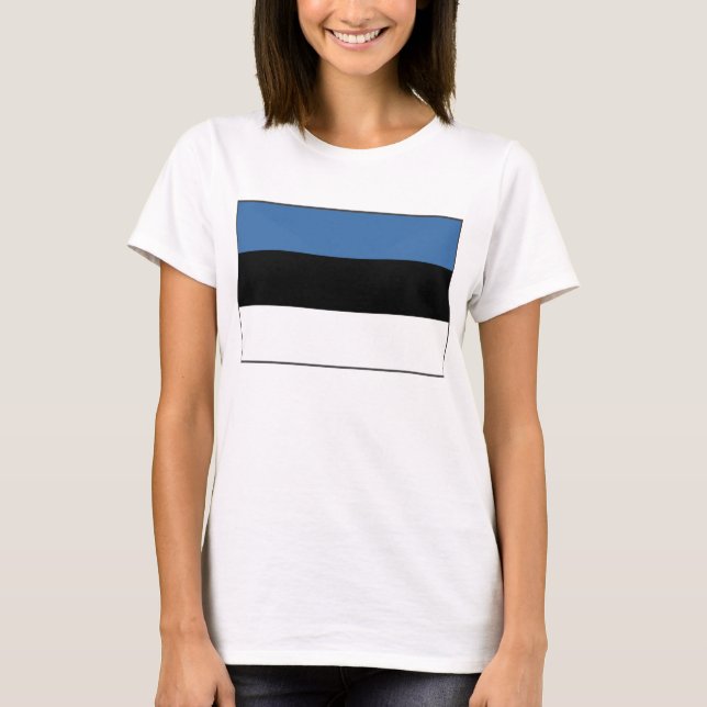 Estonia Flag x Map T-Shirt (Front)