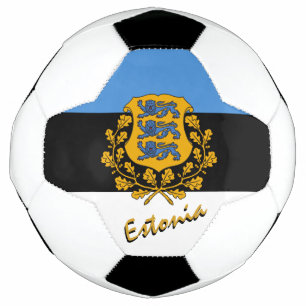 Estonia Football & Estonian Flag / Sports Soccer Ball