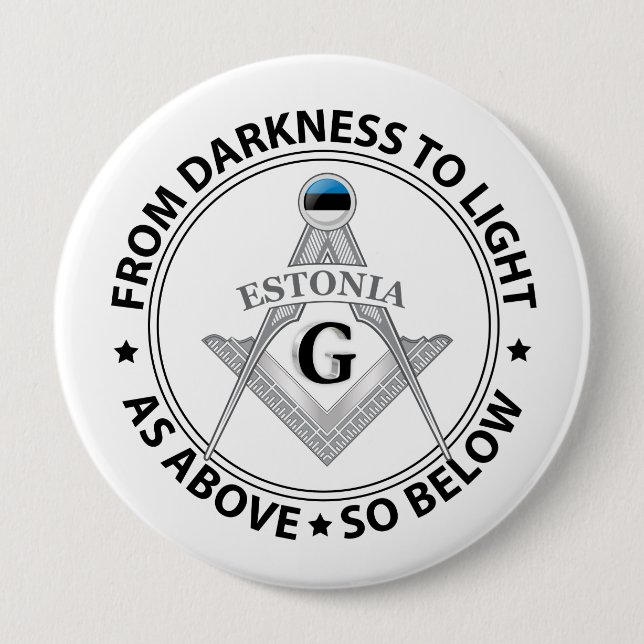 Estonia freemasonry sign button (Front)