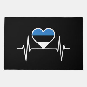 Estonia Heartbeat Estonia Flag Doormat
